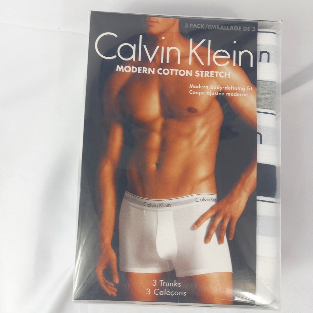 NWT CALVIN KLEIN 3pack cotton stretch trunk boxers